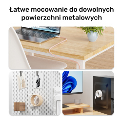 Unitek Kabel w oplocie zwijany magnetycznie USB C PD 100W biały 1m