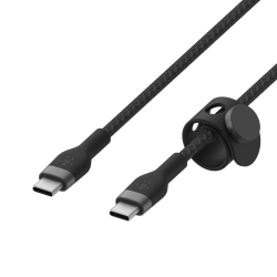 Belkin 2 Kable w oplocie USB-C na USB-C 60W, 1 m, biały i czarny
