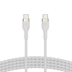 Belkin 2 Kable w oplocie USB-C na USB-C 60W, 1 m, biały i czarny