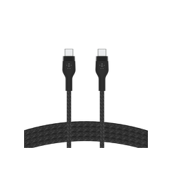Belkin 2 Kable w oplocie USB-C na USB-C 60W, 1 m, biały i czarny