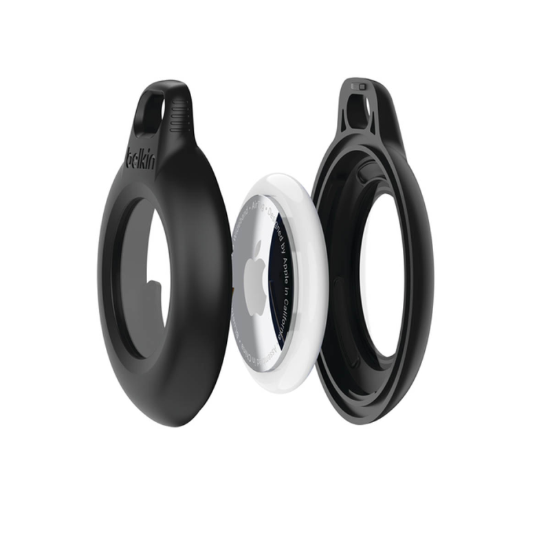 Belkin Uchwyt na AirTag z kółkiem do kluczy, wodoodporny, czarny