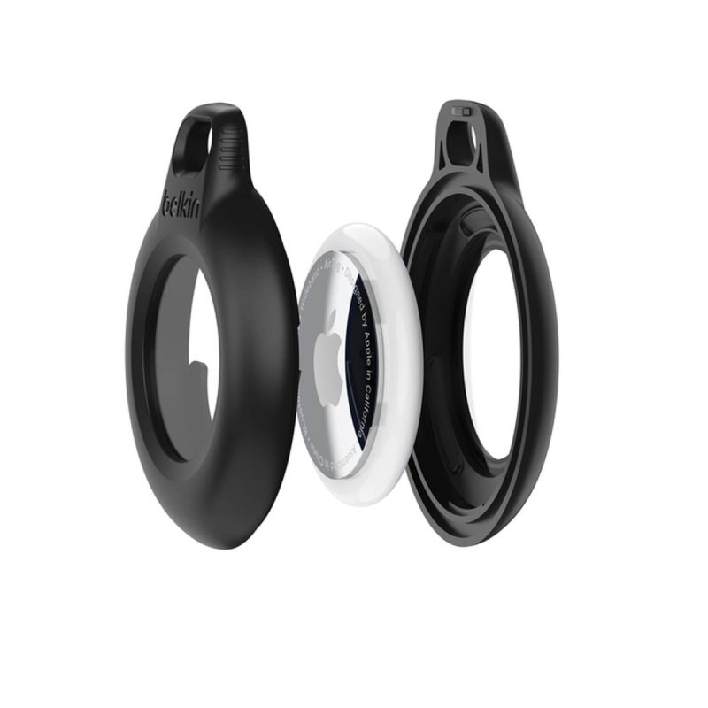 Belkin Uchwyt na AirTag z kółkiem do kluczy, wodoodporny, czarny