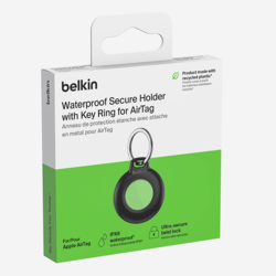 Belkin Uchwyt na AirTag z kółkiem do kluczy, wodoodporny, czarny