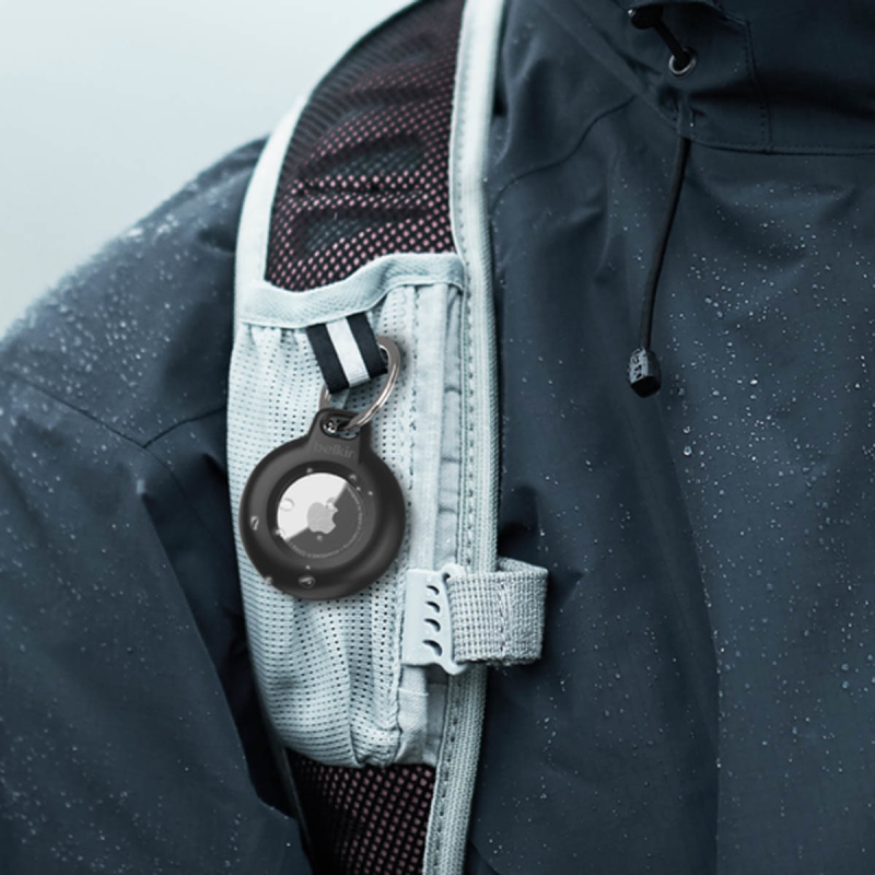 Belkin Uchwyt na AirTag z kółkiem do kluczy, wodoodporny, czarny