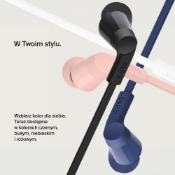 Belkin Przewodowe słuchawki douszne USB-C, różowe