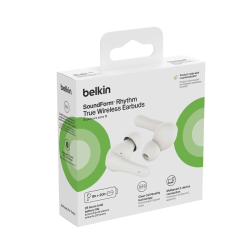 Belkin SoundForm Rhythm bezprzewodowe słuchawki douszne białe