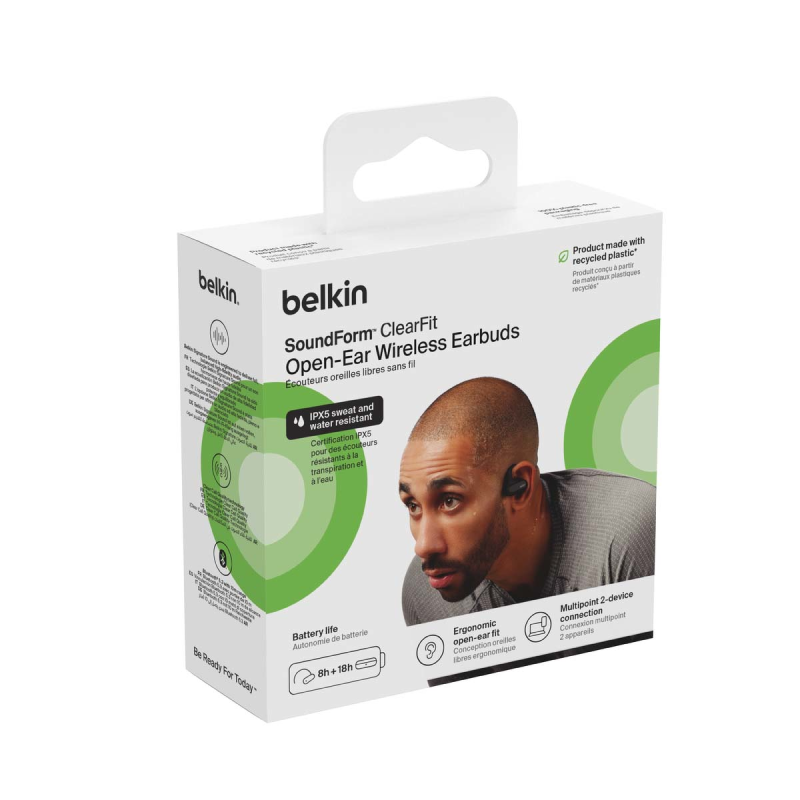 Belkin Słuchawki z otwartym uchem ClearFit, czarne