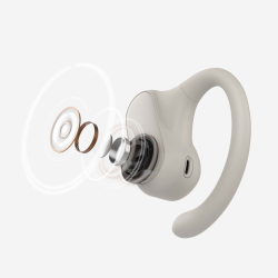 Belkin Słuchawki z otwartym uchem ClearFit, kremowe