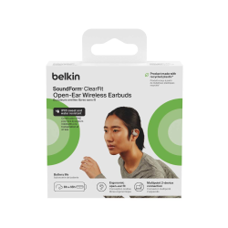 Belkin Słuchawki z otwartym uchem ClearFit, kremowe