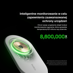 Belkin Ładowarka indukcyjna składana MagsSafe Qi2 15W biała z zasilaczem 20W
