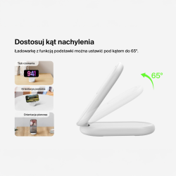 Belkin Ładowarka indukcyjna składana MagsSafe Qi2 15W biała z zasilaczem 20W