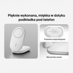 Belkin Ładowarka indukcyjna składana MagsSafe Qi2 15W biała z zasilaczem 20W