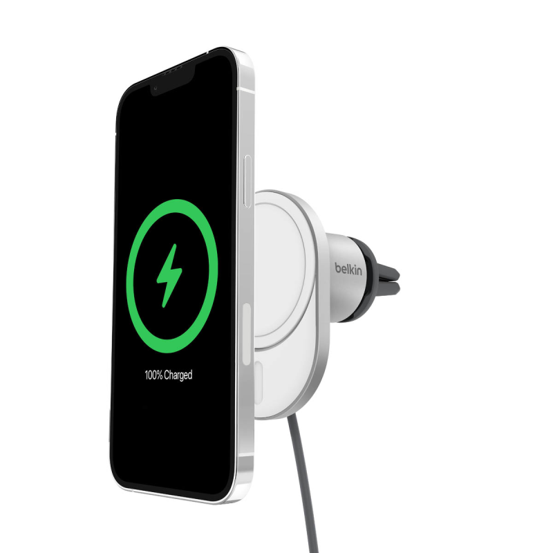 Belkin Ładowarka samochodowa, magnetyczna, Qi2.0, 15W, szara