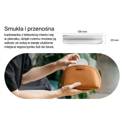 Belkin ładowarka indukcyjna składana 2w1 MagSafe Qi2 15 W biała z zasilaczem 36 W