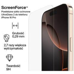 Belkin Szkło na iPhone 16 Pro / 17, UltraGlass 2, z aplikatorem