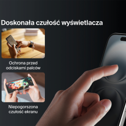 Belkin Szkło prywatyzujące na iPhone 16 / 15 / 14 Pro, InvisiGlass, z aplikatorem