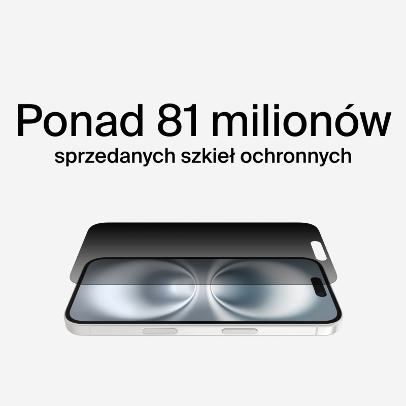 Belkin Szkło prywatyzujące na iPhone 16 / 15 / 14 Pro, InvisiGlass, z aplikatorem
