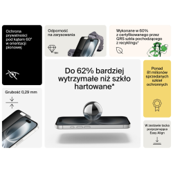 Belkin Szkło prywatyzujące na iPhone 16 / 15 / 14 Pro, InvisiGlass, z aplikatorem