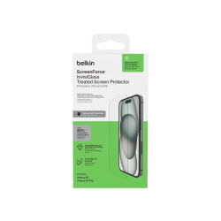Belkin Szkło na iPhone 16 / 15 / 14 Pro, InvisiGlass, z aplikatorem