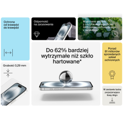 Belkin Szkło na iPhone 16 / 15 / 14 Pro, InvisiGlass, z aplikatorem