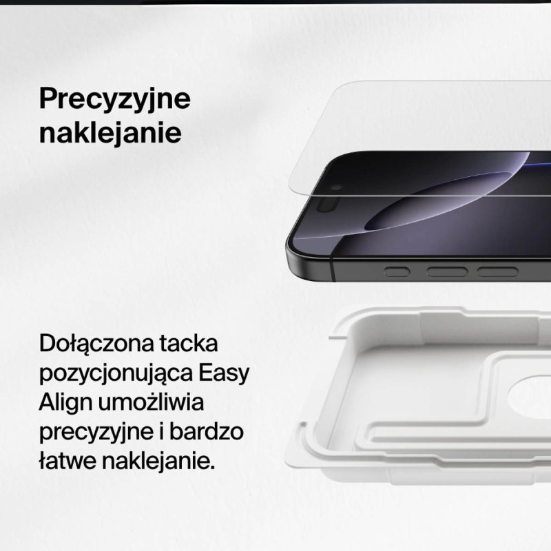 Belkin Szkło na iPhone 16 Pro Max, Tempered Glass, z aplikatorem