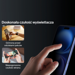 Belkin Szkło prywatyzujące na iPhone 16 Plus / 15 Plus / 14 Pro Max, InvisiGlass, z aplikatorem