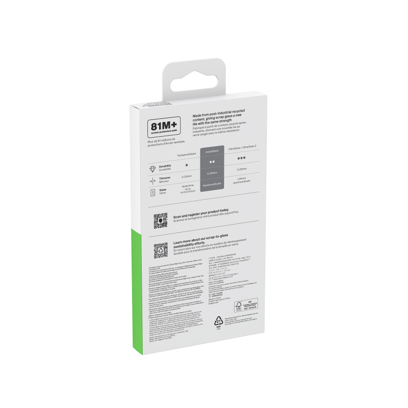 Belkin Szkło prywatyzujące na iPhone 16 Plus / 15 Plus / 14 Pro Max, InvisiGlass, z aplikatorem