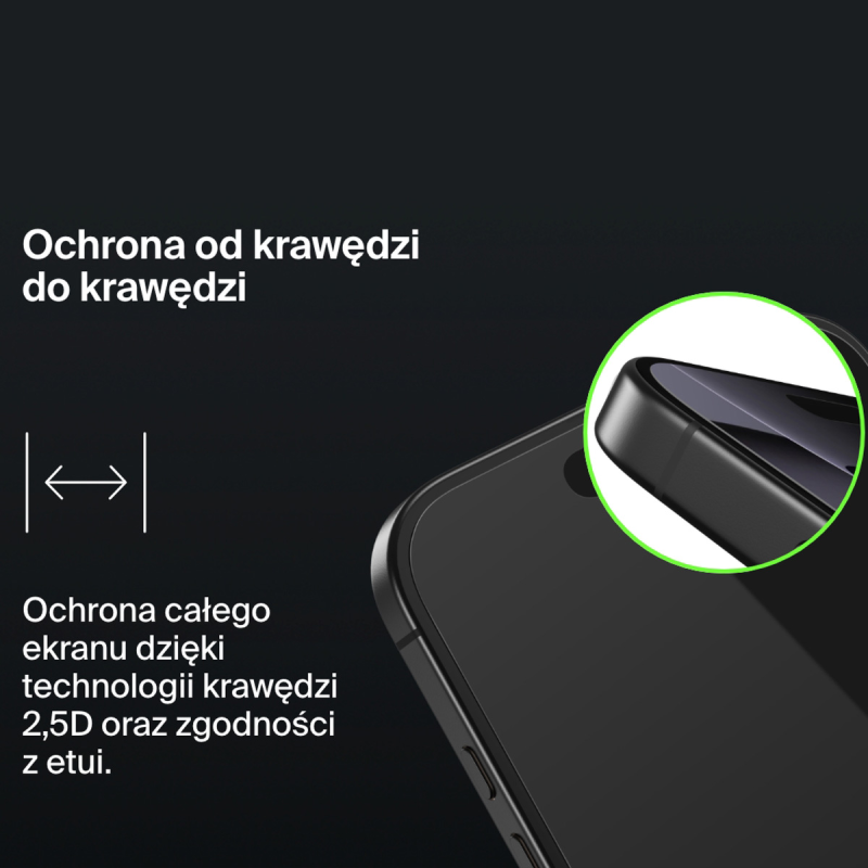Belkin Szkło prywatyzujące na iPhone 16 Pro Max, InvisiGlass, z aplikatorem