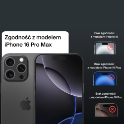 Belkin Szkło prywatyzujące na iPhone 16 Pro Max, InvisiGlass, z aplikatorem