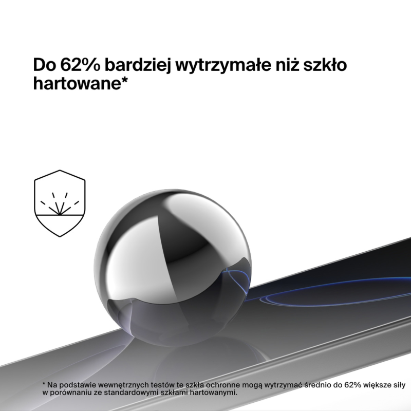 Belkin Szkło prywatyzujące na iPhone 16 Pro Max, InvisiGlass, z aplikatorem