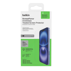 Belkin Szkło na iPhone 16 Plus / 15 Plus / 14 Pro Max, InvisiGlass, z aplikatorem