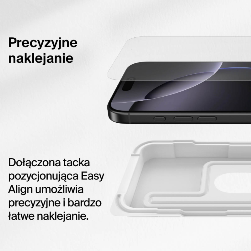 Belkin Szkło na iPhone 16 Pro Max, InvisiGlass, z aplikatorem