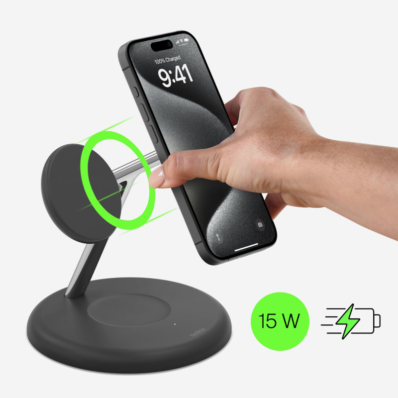 Belkin BOOST CHARGE PRO MagSafe ładowarka indukcyjna 3w1 iPhone Apple Watch i Airpods czarna