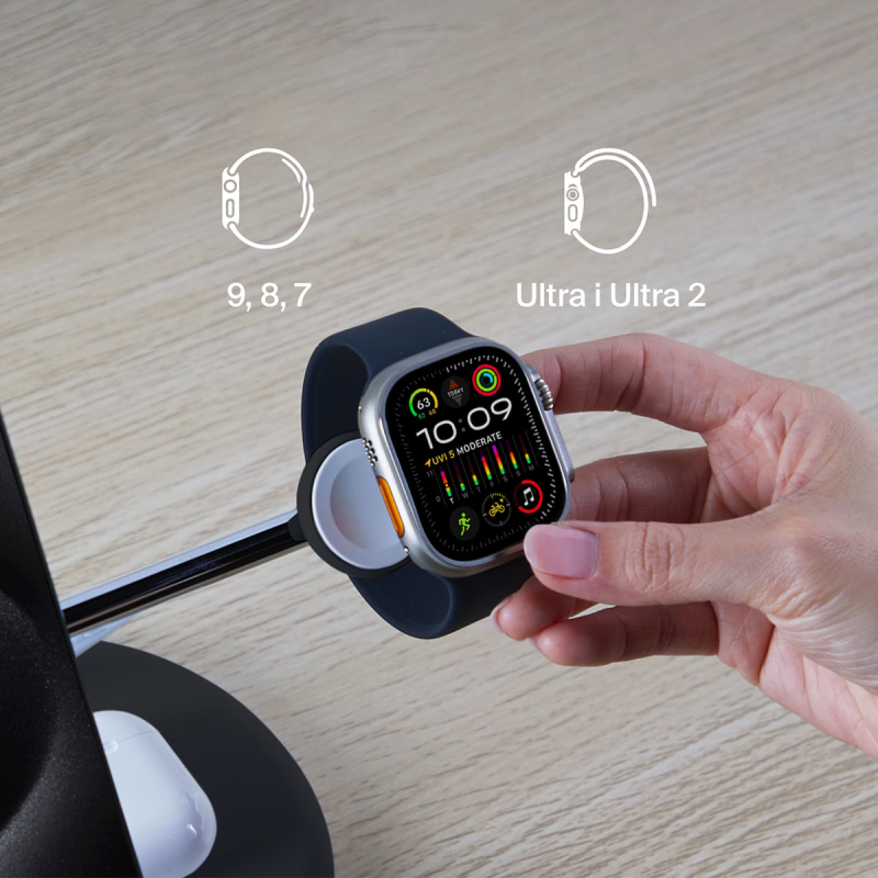 Belkin BOOST CHARGE PRO MagSafe ładowarka indukcyjna 3w1 iPhone Apple Watch i Airpods czarna