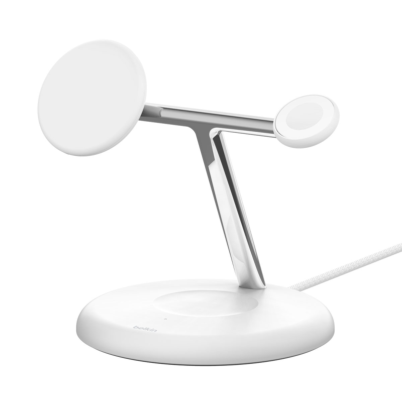 Belkin BOOST CHARGE PRO MagSafe ładowarka indukcyjna 3w1 iPhone Apple Watch i AirPods biała