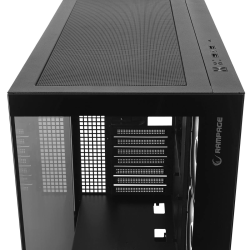 Rampage Hydra V1 Obudowa PC 4x wentylator USB C/USB A ARGB + hub, czarna