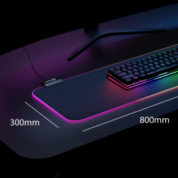 Rampage MP-24 podkładka gamingowa pod klawiaturę i mysz 30x80cm, RGB, czarna