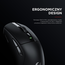 Rampage Zenith Pro Black mysz bezprzewodowa 26000 DPI czarna + odbiornik 4 Khz PAW3395 BT 5.2