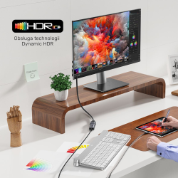 Unitek przedłużacz HDMI (M) - HDMI (F) 2.1, 8K 0,5m