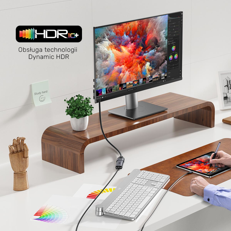 Unitek przedłużacz HDMI (M) - HDMI (F) 2.1, 8K 0,5m