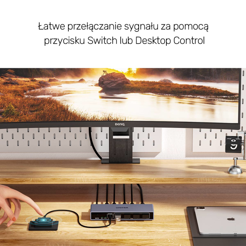 Unitek Przełącznik KVM 4K@60Hz USB 3.0 HDMI
