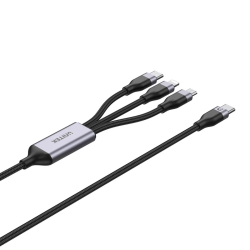Unitek przewód ładujący USB 3 w 1 czarny C14101AGY01-1.5M