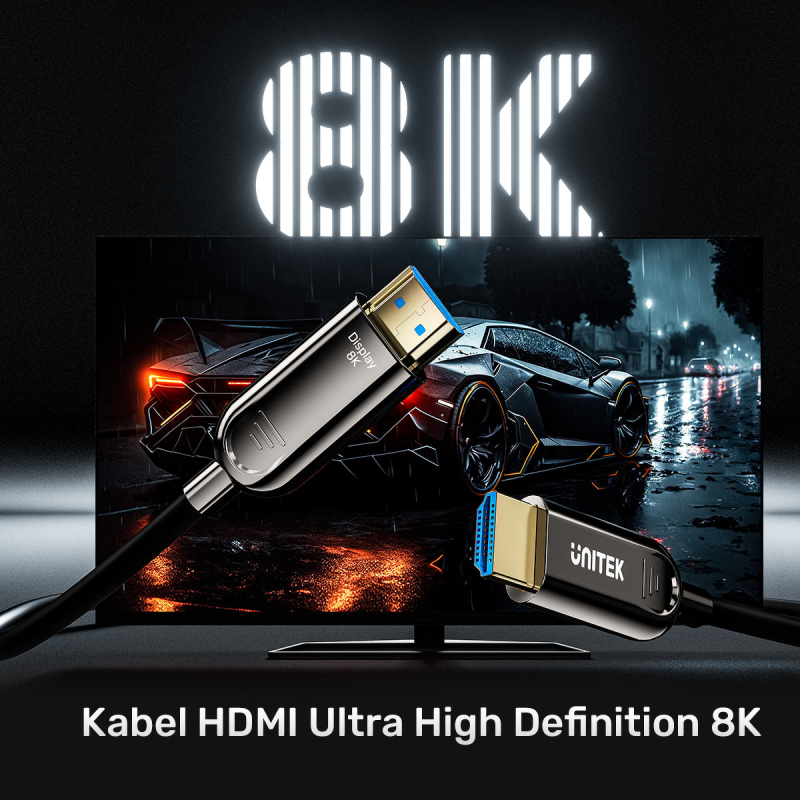Unitek Kabel optyczny HDMI 2.1 AOC 8K 120Hz 3m