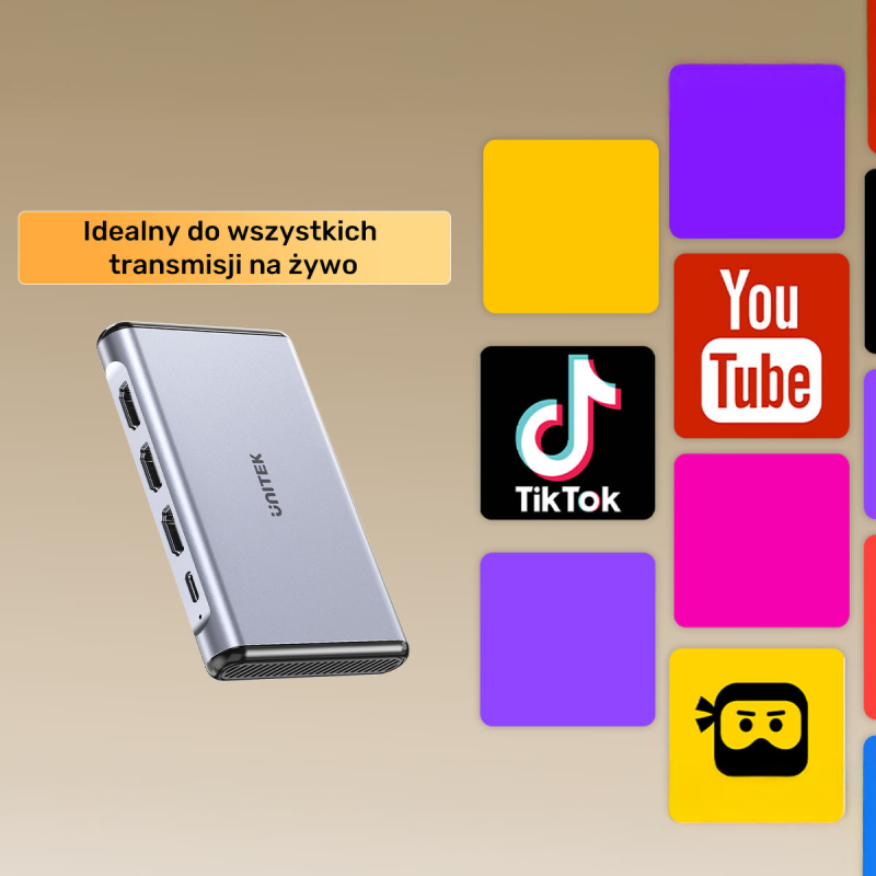 Unitek karta przechwytująca 4K@60Hz Video Capture