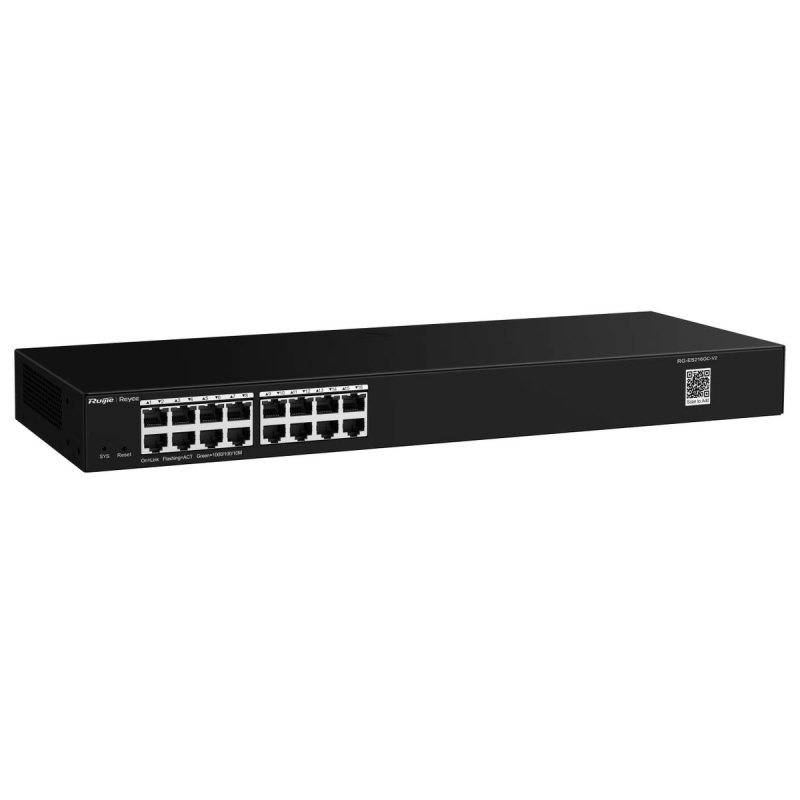 Ruijie Reyee RG-ES216GC-V2 | Switch Easy Smart, 16 portów, 16xGE, Desktop, Cloud, Rack