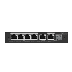 Ruijie Reyee RG-ES206GS-P | Switch, 6 portów, 4xGE, 4xPoE, 1xCombo/SFP, 54W, dekstop