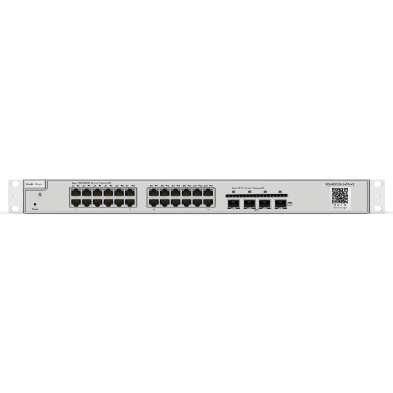 Ruijie Reyee RG-NBS3200-24GT4XS | Switch Zarządzalny, 28 portów, 24xGE, 4xSFP+, Rack, L2, Cloud
