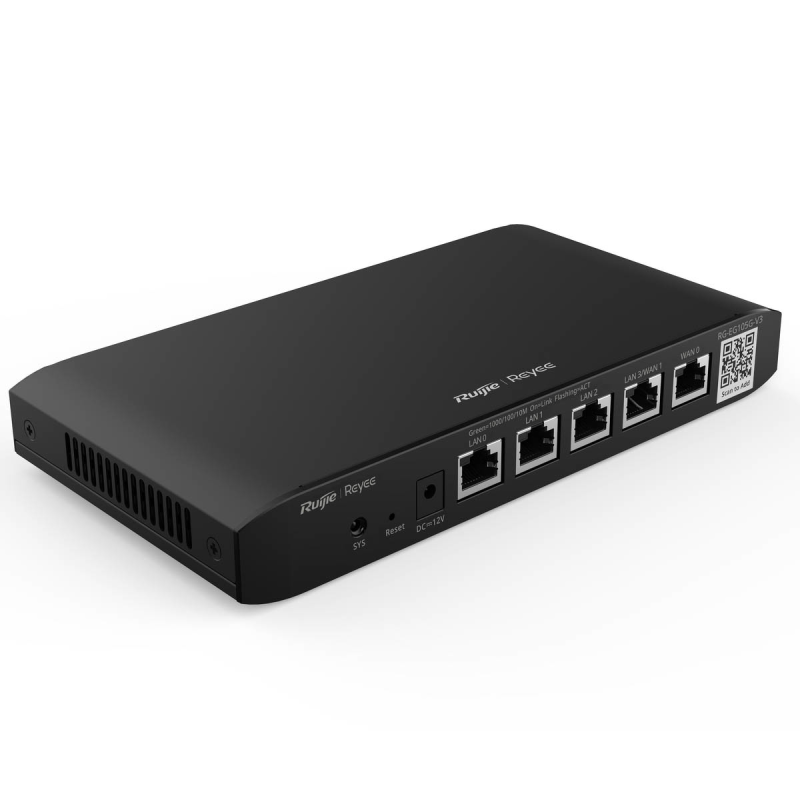 Ruijie Reyee RG-EG105G-V3 | Kontroler, Router, VPN, 5 portów, 5xGbit, 1xWAN, 3xLAN, 1xLAN/WAN, Cloud,