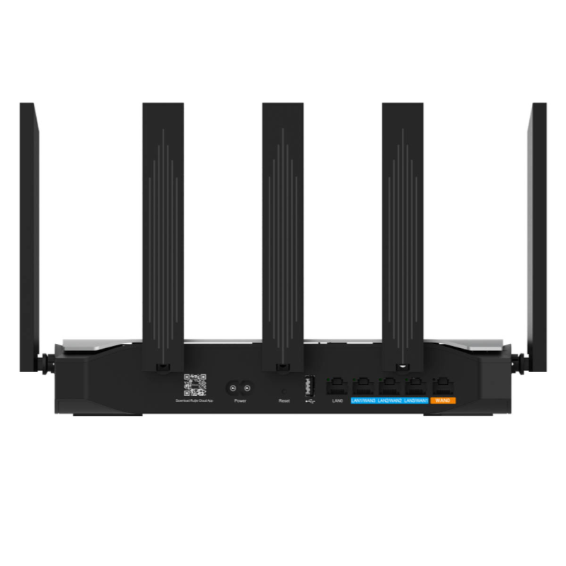 Ruijie Reyee RG-EG105GW-X | Kontroler, Router WiFi 6, portów, 5xGE, 1xLAN,1xWAN, 3xLAN/WAN, AX2976, 5x5dBi, Mesh, Cloud, VPN