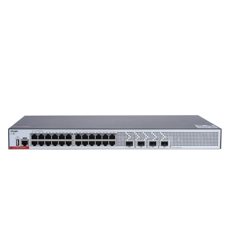 Ruijie RG-CS83-24GT4XS | Switch zarządzalny, 28 portów, 24xGE, 4x10GE SFP+, 1xConsole, L3, Cloud